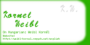 kornel weibl business card